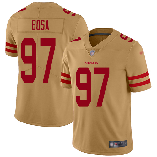 San Francisco 49ers Limited Gold Men Nick Bosa NFL Jersey #97 Inverted Legend->youth nfl jersey->Youth Jersey